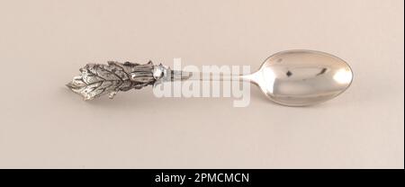 Demi-tasse Spoon (Frankreich); hergestellt von Charles Victor Gibert (Frankreich); Silber; L x B x T: 12,8 x 2,5 x 2 cm (5 1/16 x 1 x 13/16 Zoll) Stockfoto