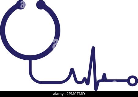 Design-Vorlage für das Logo „Gesundheit konsultieren“. Stethoskop auf Sprechblase isoliert Symbol Stethoskop Logo Design Vektor Stock Vektor