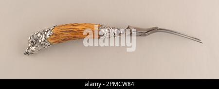 Carving Fork (USA); hergestellt von Gorham Manufacturing Company (USA); Horn, silber; (d) cm: L: 27,8 x B: 2,3 mm (10 15/16 x 7/8 Zoll); Bequest von Julian Clarence Levi; 1972-5-3-d Stockfoto