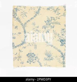 Textil (England); Baumwolle; Kette x Schuss: 31,5 x 27,2 cm (12 3/8 x 10 11/16 Zoll) Stockfoto