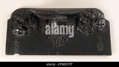 Misericord (2) (England); geschnitztes Holz (Eiche), Vergoldung (Spuren) Stockfoto