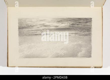 Skizzenbuch Folio, Study of Light and Clouds on Ocean; William Trost Richards (amerikanisch, 1833–1905); USA; Graphit auf cremefarbenem gewebtem Papier; 9,4 x 16,6 cm (3 11/16 x 6 9/16 Zoll) Blatt: 13,7 x 21,5 cm (5 3/8 x 8 7/16 Zoll) Stockfoto