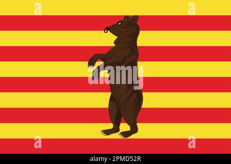 Offizielle Flaggenvektordarstellung der belgischen Stadt BERINGEN, BELGIEN Stock Vektor