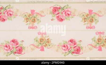 Frieze (USA); hergestellt von Gledhill Wall Paper Co.; maschinenbedrucktes Papier; 91,5 x 49 cm (36 x 19 5/16 Zoll) Stockfoto