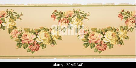 Frieze, The Washington; hergestellt von Robert Graves Co (USA); USA; maschinenbedrucktes Papier, Glimmerflocken; 203,5 x 55,5 cm (80 1/8 x 21 7/8 Zoll) Stockfoto