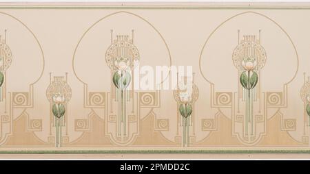 Frieze (USA); hergestellt von York Card & Paper Co.; maschinenbedrucktes Papier, flüssiger Glimmer; 234 x 49,5 cm (92 1/8 x 19 1/2 Zoll) Stockfoto