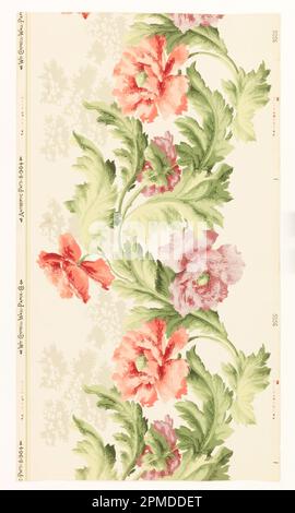 Frieze (USA); hergestellt von WM. Campbell Wall Paper Company; maschinenbedruckt; 87 x 49 cm (34 1/4 x 19 5/16 Zoll) Stockfoto