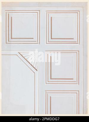 Zeichnung, Design für eine gemalte Decke; Österreich; Graphit, Pinsel und Gouache, Aquarell auf Papier; 32,2 x 24,6 cm (12 11/16 x 9 11/16 Zoll) Stockfoto