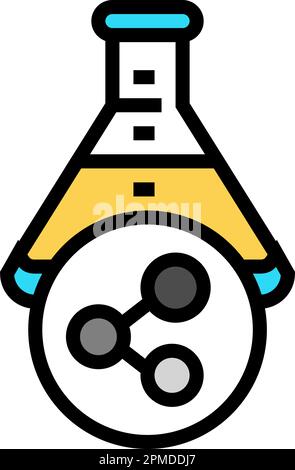 Werkzeug „Chemikalien und Lösungsmittel“ funktioniert Farbsymbol Vektordarstellung Stock Vektor