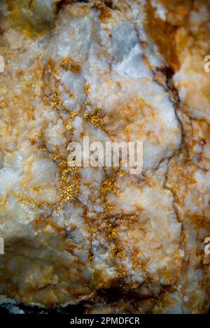 Sichtbare Gold in Quarzader - Australien Stockfoto