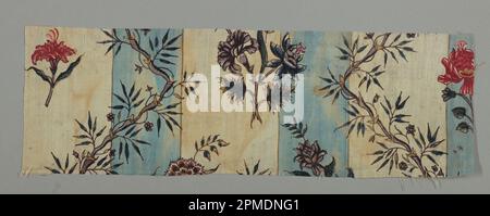 Chinz Fragment (Indien); Baumwolle; Kette x Schuss: 13,5 x 39,5 cm (5 5/16 x 15 9/16 Zoll) Stockfoto