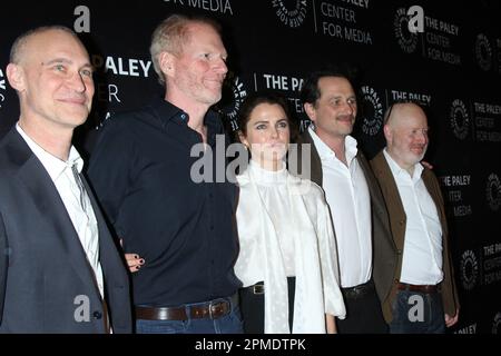 New York, New York, USA. 12. April 2023. Joel Fields, Noah Emmerich, Kerri Russell, Matthew Rhys und Joe Weisberg bei der FX's The Americans 10. Anniversary Celebration im Paley Center for Media in New York City am 12. April 2023. Kredit: Rw/Media Punch/Alamy Live News Stockfoto