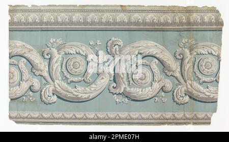 Frieze (Frankreich); Blockdruck auf handgefertigtem Papier; 89 x 50 cm (35 1/16 x 19 11/16 Zoll) Stockfoto