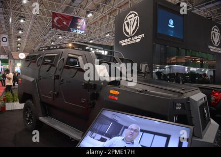 Defense and Security Fair LAAD Defense & Security, die diesen Mittwoch (12) im Riocentro Convention Center in Rio de Janeiro, Brasilien, stattfindet. Stockfoto