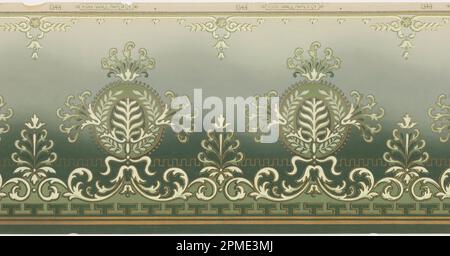 Frieze (USA); hergestellt von York Wall Paper Company (USA); maschinenbedrucktes Papier; 234 x 49,5 cm (92 1/8 x 19 1/2 Zoll) Stockfoto