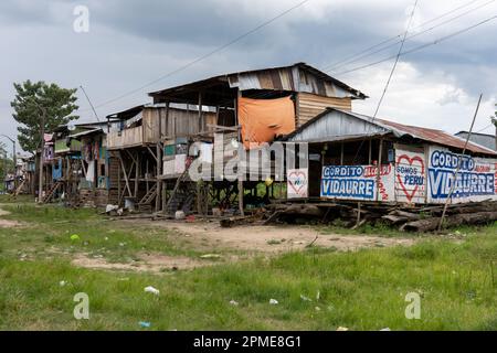 Belen in Iquitos, Peru, ist ein Tieflandgebiet extremer Armut Stockfoto