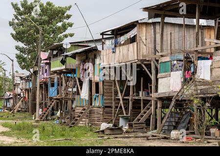 Belen in Iquitos, Peru, ist ein Tieflandgebiet extremer Armut Stockfoto