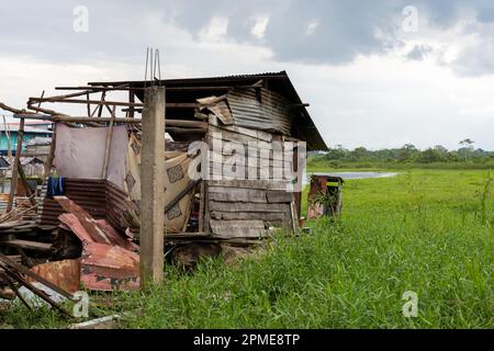 Belen in Iquitos, Peru, ist ein Tieflandgebiet extremer Armut Stockfoto