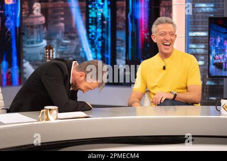 Madrid, Spanien. 13. April 2023. Schauspieler Vincent Casell in der tv-Show "El Hormiguero" in Madrid, 12. April 2023. Kredit: CORDON PRESS/Alamy Live News Stockfoto