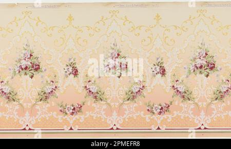 Frieze (USA); hergestellt von York Card & Paper Co.; maschinenbedrucktes Papier, Glimmerflocken; 157,5 x 49,5 cm (62 x 19 1/2 Zoll) Stockfoto