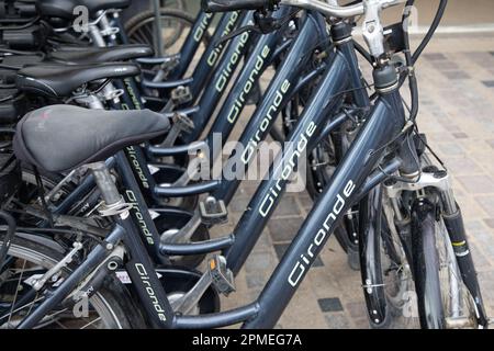 Bordeaux , Aquitaine France - 04 10 2023 : Gironde Bicycle Logo Marke und Text Zeichen Radfahrprodukte Hersteller und Händler französische Bezeichnung Stockfoto