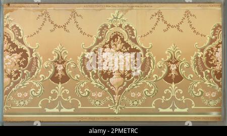 Frieze (USA); hergestellt von Alfred Peats Company; maschinenbedrucktes Papier, flüssiger Glimmer; 92 x 49,5 cm (36 1/4 x 19 1/2 Zoll) Stockfoto