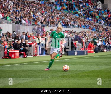 Austin, Usa. 08. April 2023. Diane Caldwell (7 IRE) im Q2 Stadium in Austin, Texas, USA (keine kommerzielle Nutzung). (Elyanna Garcia/SPP) Kredit: SPP Sport Press Photo. Alamy Live News Stockfoto