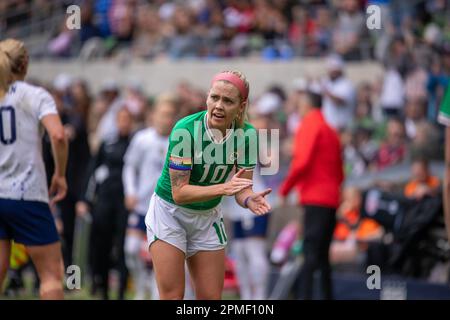 Austin, Usa. 08. April 2023. Denise O'Sullivan (10 IRE) in Aktion während der internationalen Freundschaft im Q2 Stadium in Austin, Texas, USA (keine kommerzielle Nutzung). (Elyanna Garcia/SPP) Kredit: SPP Sport Press Photo. Alamy Live News Stockfoto