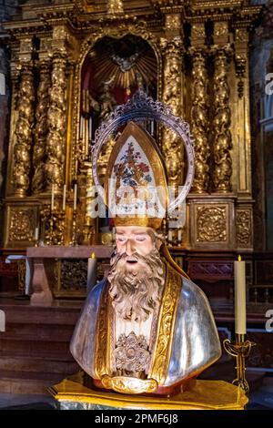 Spanien, Valencia, Kirche San Nicolás de Bari y San Pedro Mártir, die Valencianische Sixtinische Kapelle, gotische Struktur, barocke Dekoration, St. Nicolas Stockfoto
