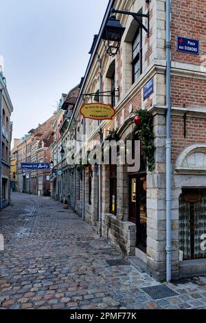 Frankreich, Nord, Lille, Place aux Oignons, Estaminet, Café Au Vieux de la Vieille Stockfoto