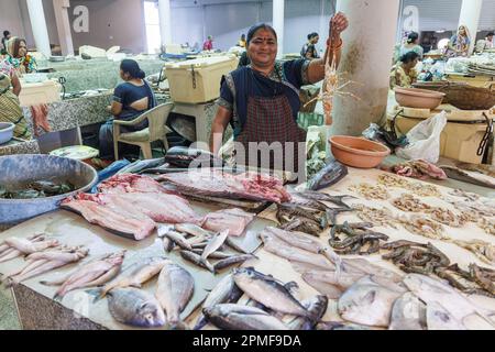 Indien, Dadra und Nagar Haveli und Daman und Diu, Diu, Fischmarkt Stockfoto