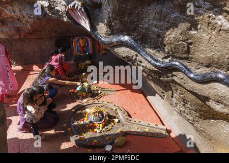 Indien, Dadra und Nagar Haveli und Daman und Diu, Diu, Gangeshwar Tempel Stockfoto