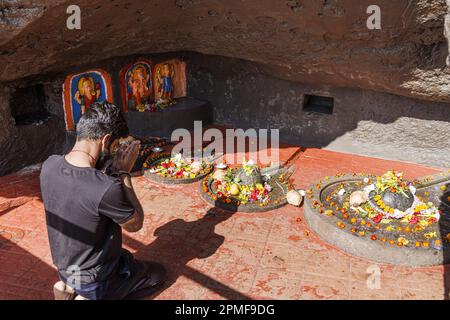 Indien, Dadra und Nagar Haveli und Daman und Diu, Diu, Gangeshwar Tempel Stockfoto