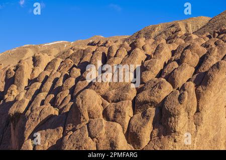 Marokko, Dades-Tal, Tamellalt-Dorf, die Klippe der Affenfinger Stockfoto