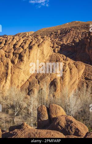 Marokko, Dades-Tal, Tamellalt-Dorf, die Klippe der Affenfinger Stockfoto