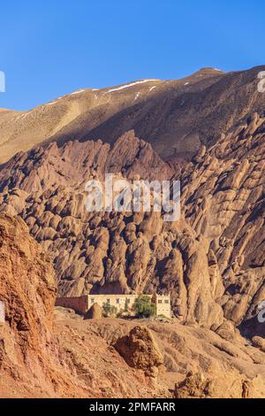 Marokko, Dades-Tal, Tamellalt-Dorf, die Klippe der Affenfinger Stockfoto