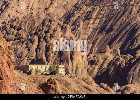 Marokko, Dades-Tal, Tamellalt-Dorf, die Klippe der Affenfinger Stockfoto