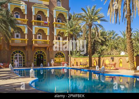 Marokko, Zagora, Hotel Kasbah Asmaa Zagora Stockfoto