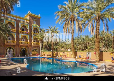 Marokko, Zagora, Hotel Kasbah Asmaa Zagora Stockfoto