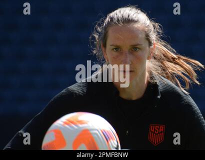 St. Louis, Usa. 10. April 2023. St. Louis, USA, 10. April 2023: Andi Sullivan Training mit der US Womens National Team. Stadtpark – St. Louis, Missouri. (KEINE KOMMERZIELLE NUTZUNG) (Kat Farris/SPP) Guthaben: SPP Sport Press Photo. Alamy Live News Stockfoto