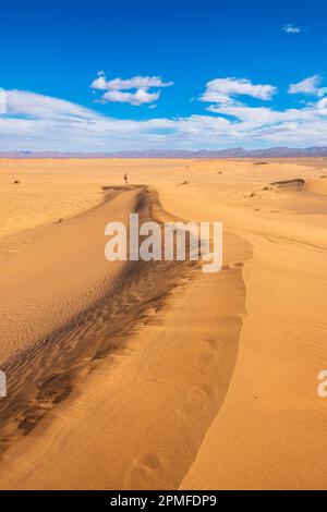 Marokko, Provinz Tata, Sanddünen auf der Straße nach Zagora Stockfoto