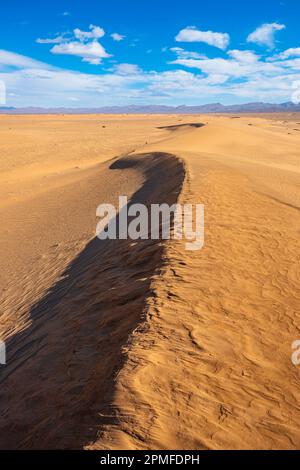 Marokko, Provinz Tata, Sanddünen auf der Straße nach Zagora Stockfoto