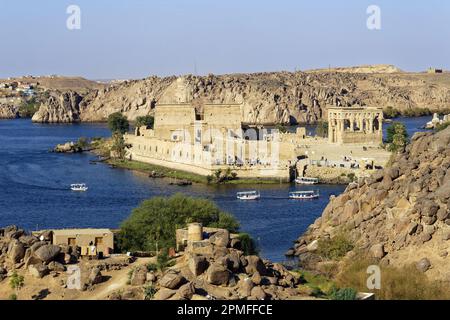 Ägypten, Oberägypten, Nubien, Niltal, Assuan, Agilka Island, Tempel von Philae, UNESCO-Weltkulturerbe Stockfoto