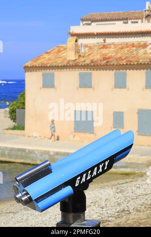 Frankreich, Var, Saint Tropez, Plage de la Ponche, Galaxy Panorama Teleskop Stockfoto