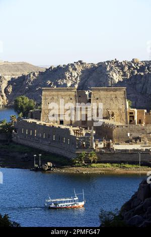 Ägypten, Oberägypten, Nubien, Niltal, Assuan, Agilka Island, Tempel von Philae, UNESCO-Weltkulturerbe Stockfoto