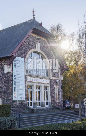 Frankreich, Ille-et-Vilaine, Montfort-sur-Meu, Auditorium und Theater l'Avant-Scene Stockfoto