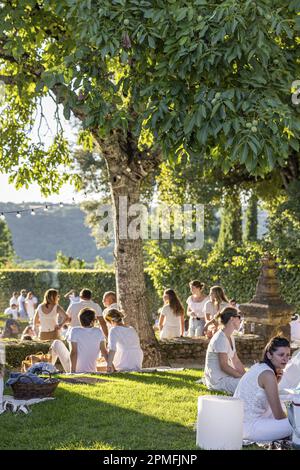 Frankreich, Dordogne, Schwarzer Perigord, Salignac-Eyvigues, die Gärten von Eyrignac Stockfoto