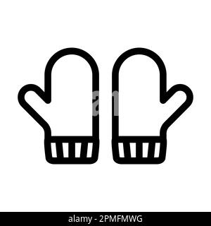 Fausthandschuh Vector Dick Line Symbol Für Den Persönlichen Und Gewerblichen Gebrauch. Stockfoto