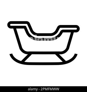 Symbol Für Schlittenvektor Mit Dicken Linien Für Den Privaten Und Gewerblichen Gebrauch. Stockfoto