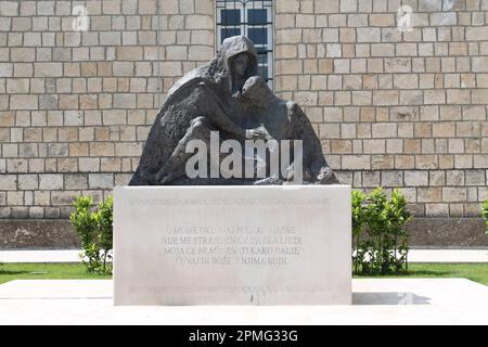 Homeland war in Konavle Memorial Statue Cavtat Craotia Stockfoto